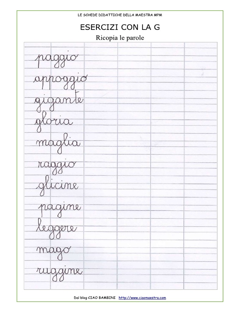 Parole Con La G PDF