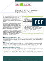 ThinkSCIENCE Writing An Effective Introduction