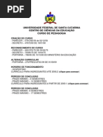 Pedagogia UFSC Datas Curriculo PDF