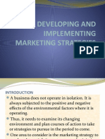 1...... Developing and Implementing Marketing Strategies