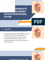 Activity 6: Diagnostic Test and Procedures For Gastrointestinal System