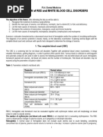 Red and White Blood Cell Disorders