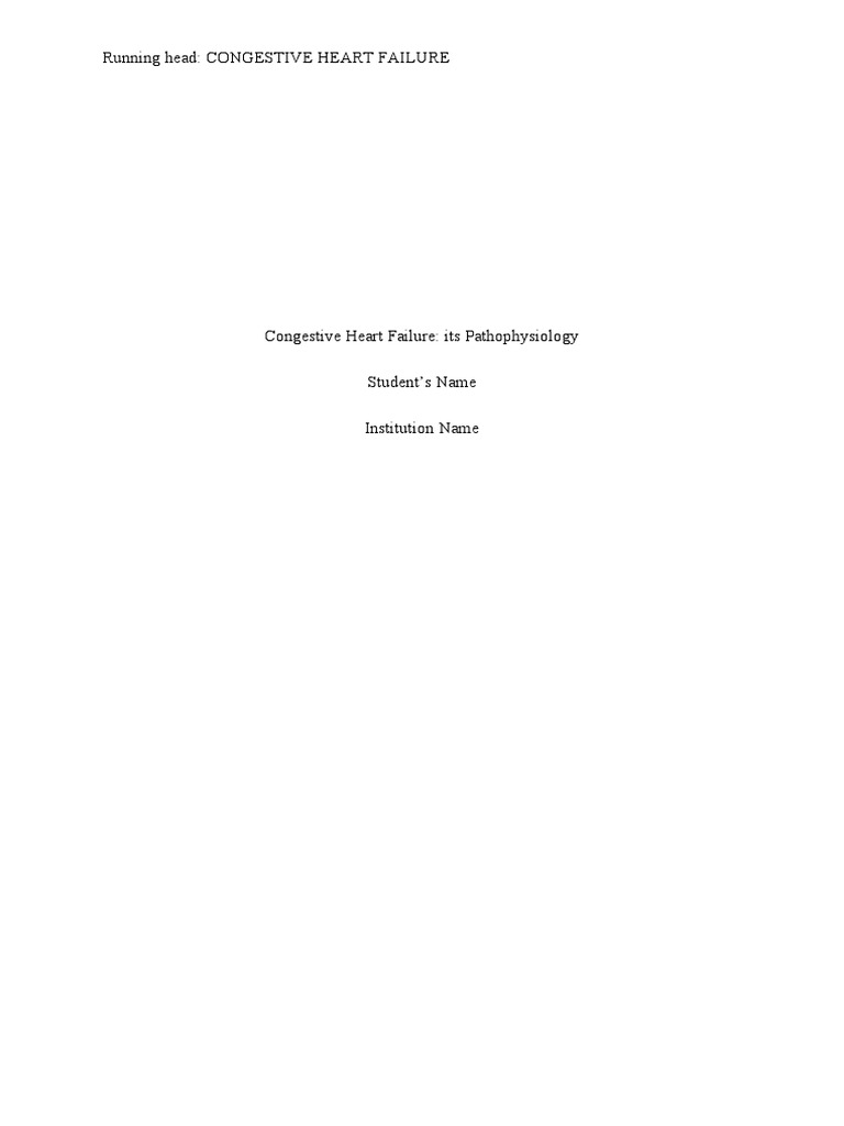 The Pathophysiology of Congestive Heart Failure | PDF | Heart | Heart ...
