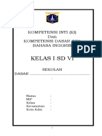 KI dan KD Bahasa Inggris SD