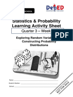 Statistics & Probability Learning Activity Sheet: Quarter 3 - Week 2