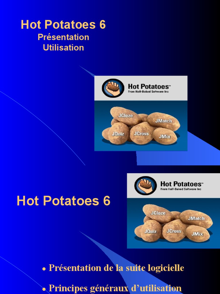 Guide d'utilisation de Hot Potatoes 6 | PDF | Internet | Internet et Web