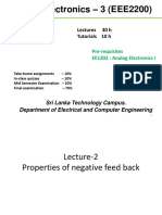 Analog Electronics - 3 (EEE2200) : Credits 2.0 GPA Lectures 30 H Tutorials 10 H