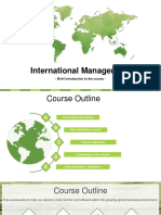 International Management: - Brief Introduction To The Course