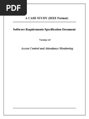 IEEE SRS Case Study