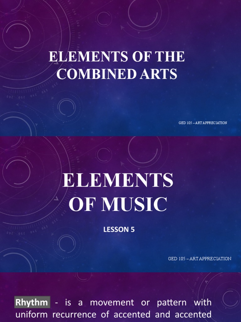 Elements of The Combined Arts Lesson 5 10 PDF