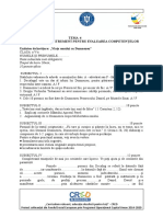 Tema 4 Activitatea 2.5. B. INSTRUMENT PENTRU EVALUAREA COMPETENȚELOR