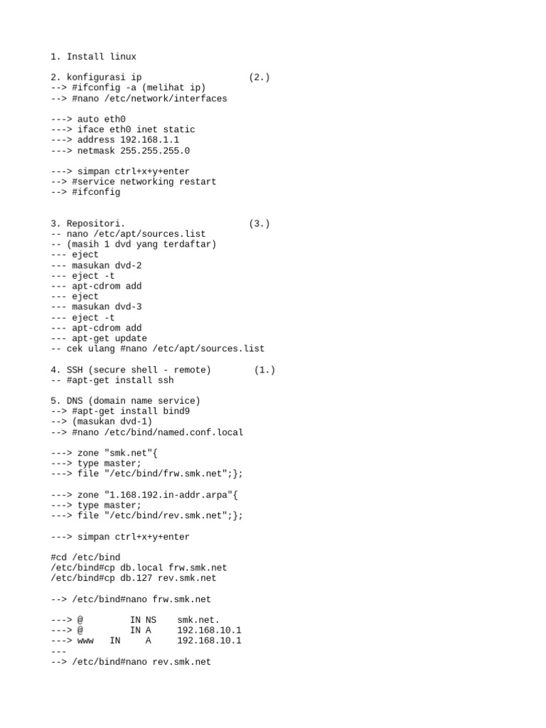 Rangkuman Linux Revisi | PDF | File Transfer Protocol | Domain Name System