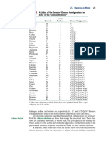 Table 2.2: 25 A Listing of The Expected Electron Configurations For Some of The Common Elements