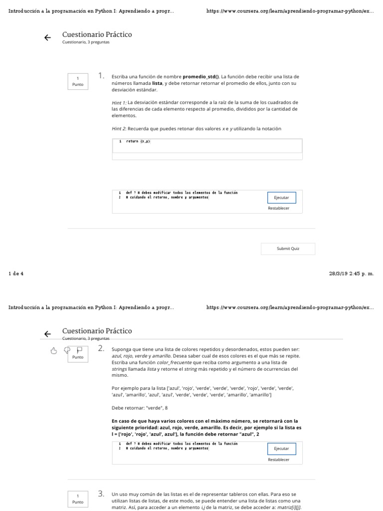 Funciones de Python: Promedio y Colores | PDF | Python (lenguaje de ...