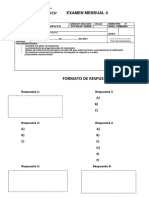 Formato de Respuesta Bimestral Iv 4to Grado