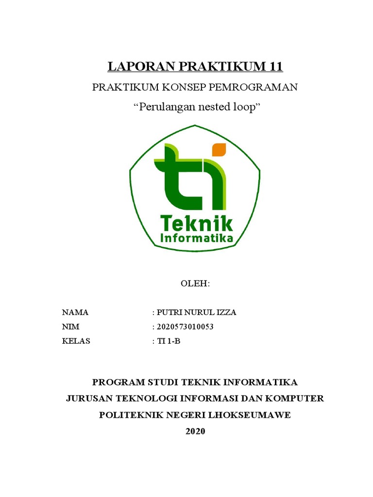 Contoh Program Nested Loop C++ | PDF