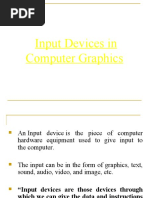 Input Devices in Computer Graphics