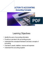 Introduction To Accounting Accounting Concepts: & Equation