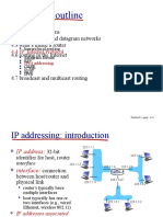 Chapter 4: Outline: 4.2 Virtual Circuit and Datagram Networks 4.3 What's Inside A Router 4.5 Routing Algorithms