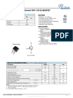 N-Channel 0 V (D-S) Mosfet: Features Product Summary