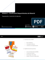 Tema 3 - Presentación - Planificación Requerimientos de Material (MRP)