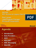 DAT240: XML Access To Legacy Data Sources Paul Larsen Lead Program Manager Microsoft Corporation