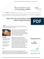 Iloilo - First City in Asia Where 3 Properties Were Sold For Cryptocurrencies - The Economic Times