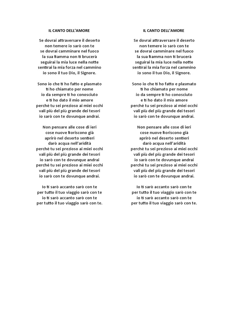Il Canto Dell'amore PDF