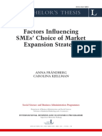 Factors Infl Uencing Smes' Choice of Market Expansion Strategy
