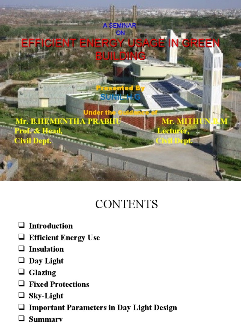 Energy Efficiency in Green Buildings | PDF | Polymer Chemistry ...