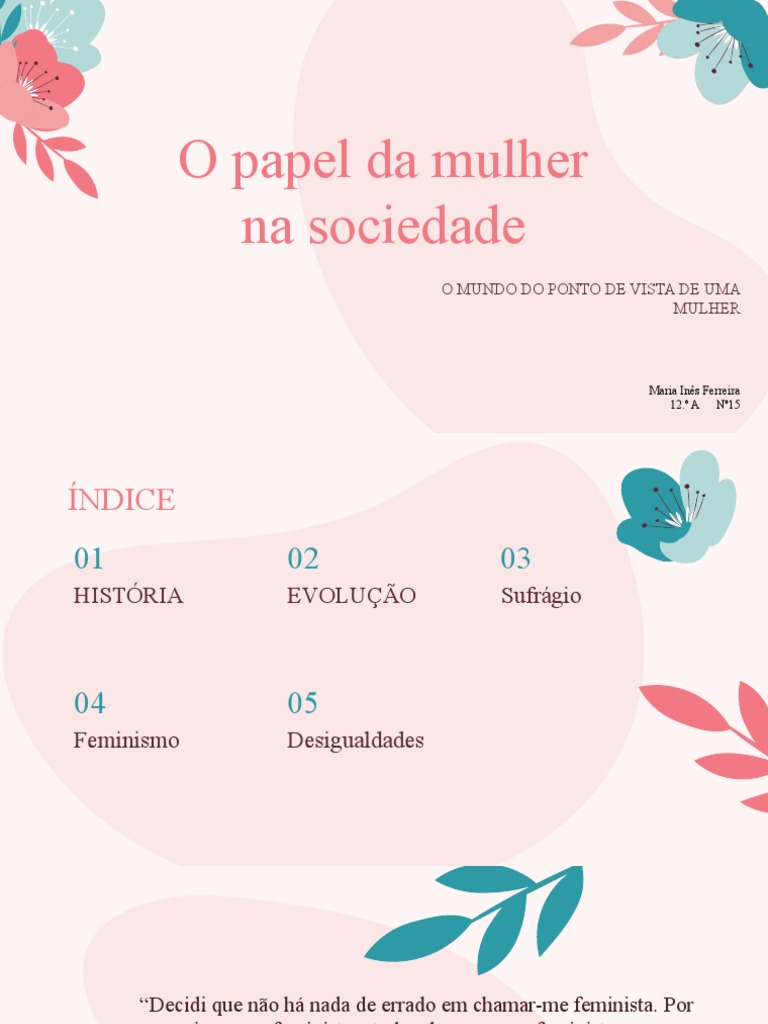 O Papel Da Mulher Na Sociedade | PDF