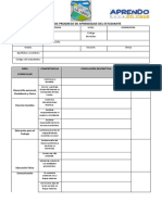 Informe de Progreso de Aprendizaje Del Estudiante 2021