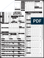 Anima Beyond Fantasy Character Sheet Editable PDF