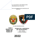 SYLLABUS DESARROLLADO DE USO Y MANEJO DE ARMAS DE FUEGO III 2022