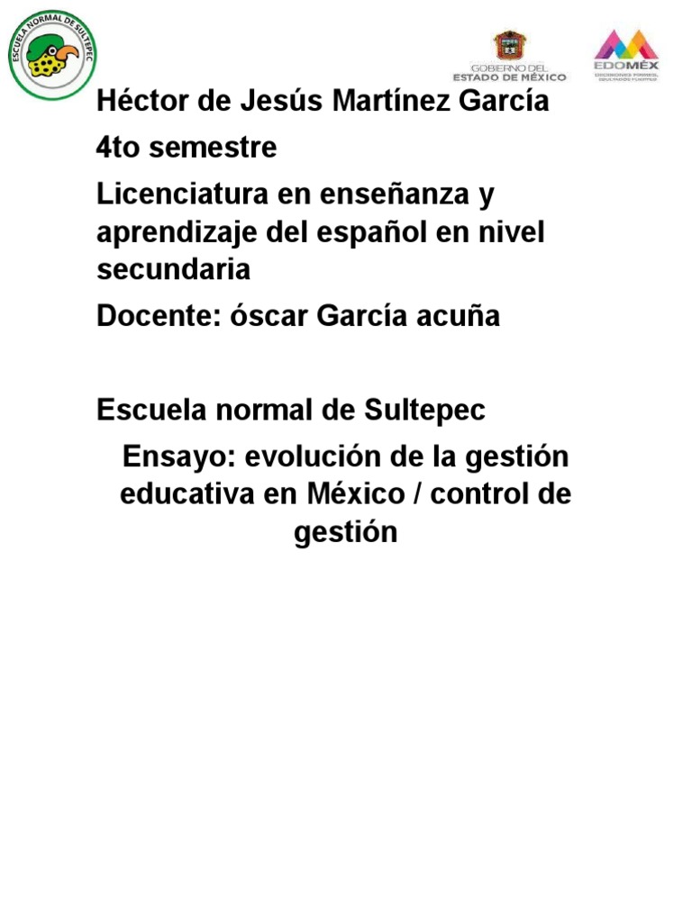 Evolución de la Gestión Educativa en México | PDF | México | Maestros