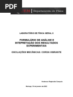Corda Vibrante Formulario de Análise e Interpretação Dos Dados
