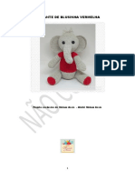 Elefante de Blusinha Vermelha: Projeto Exclusivo de Miriam Assis - Ateliê Miriam Assis