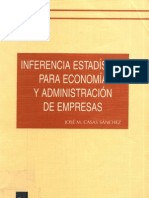 Inferencia Estadistica para Economia y Administracion de Empresas Jose C Sanchez Libro Ebook