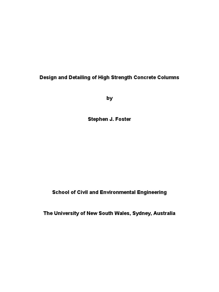 High Strength Concrete Column Design | PDF | Strength Of Materials ...