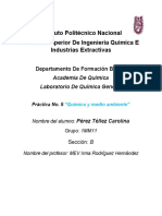 Práctica No. 5 "Química y Medio Ambiente"