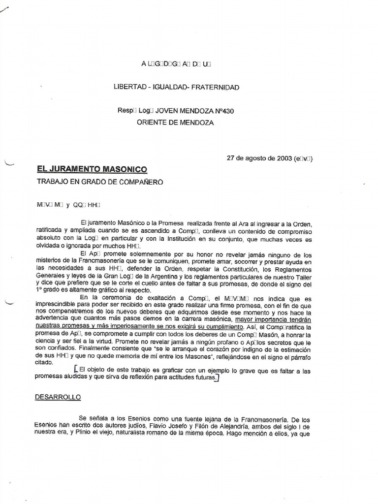 El Juramento Masonico PDF