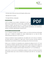 Nota Técnica - 009 - 2021 - Contabilização em 2019 Do Número Mínimo de Horas de Formação Contínua