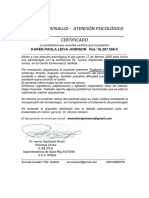 Ennovisalud - Atención Psicológica - Certificado