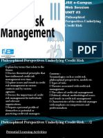 Philosophical Perspectives Underlying Credit Risk: Facilitator: Denise Coubry April 8, 2021