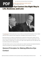 Eye Contact - How To Look People in The Eyes - The Art of Manliness