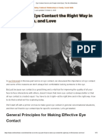Eye Contact - How To Look People in The Eyes - The Art of Manliness