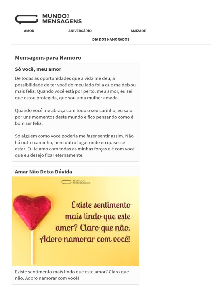 Mensagem de Amor | PDF, image size:768x1024
