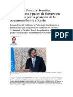 Guerra en Ucrania. tensión, corrimientos y pases de factura en Cancillería por la posición de la Argentina frente a Rusia