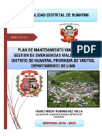 Plan vial Huantán 2022