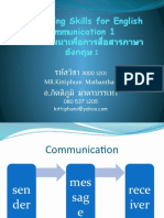 Developing Skills For English Communication 1